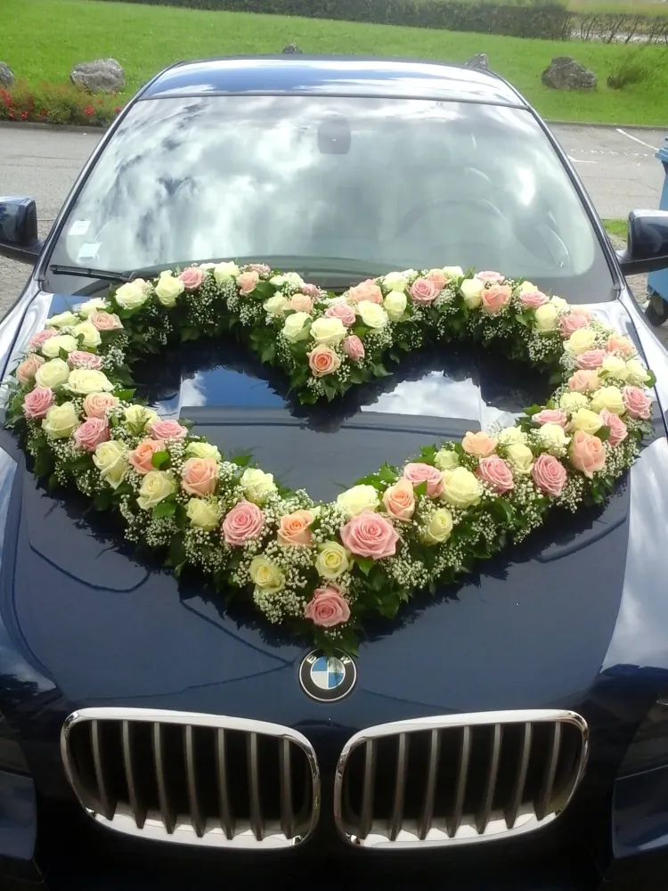 décoration voiture mariage